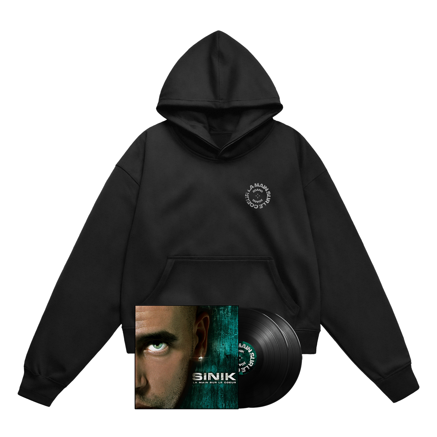 PACK HOODIE + VINYLE "LA MAIN SUR LE COEUR"
